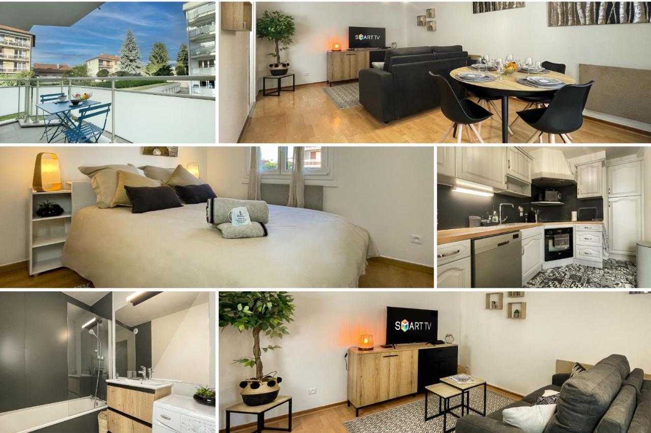 Homey Wood - New - Appartement Avec Une Chambre - Parking Prive Gratuit - Balcon Prive - A 5 Min De La Gare Pour Rejoindre Geneve Annemasse Zewnętrze zdjęcie